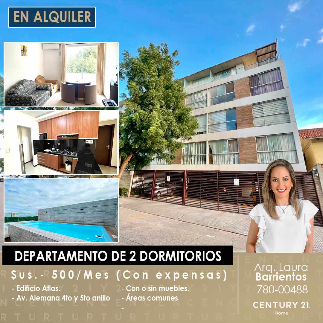 Departamento en Entre 4to y 5to anillo Norte en Santa Cruz de la Sierra 2 dormitorios 2 baños  Foto 1