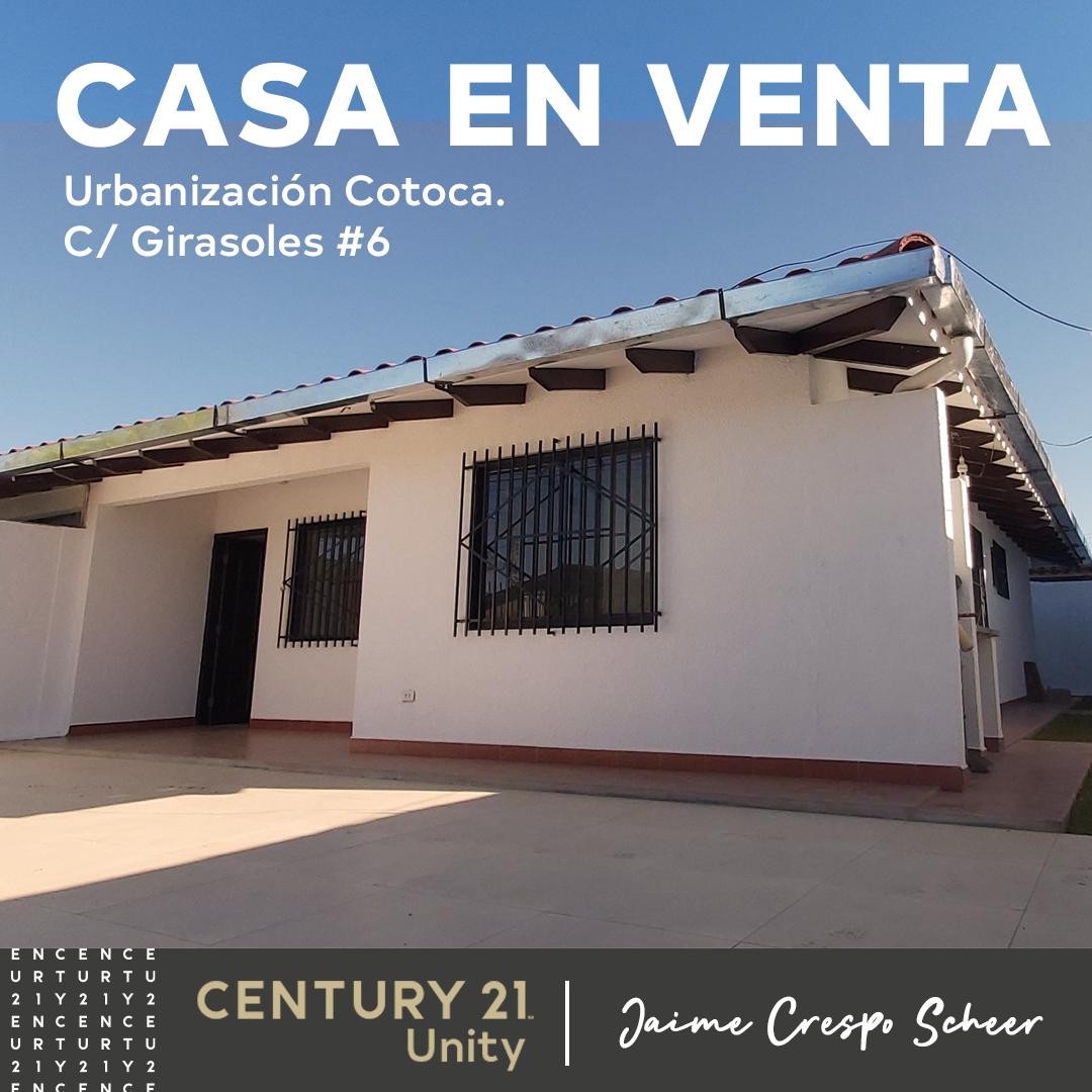 Casa en VentaUrbanización Cotoca, Calle Girasol N°6 3 dormitorios 1 baños 1 parqueos Foto 1