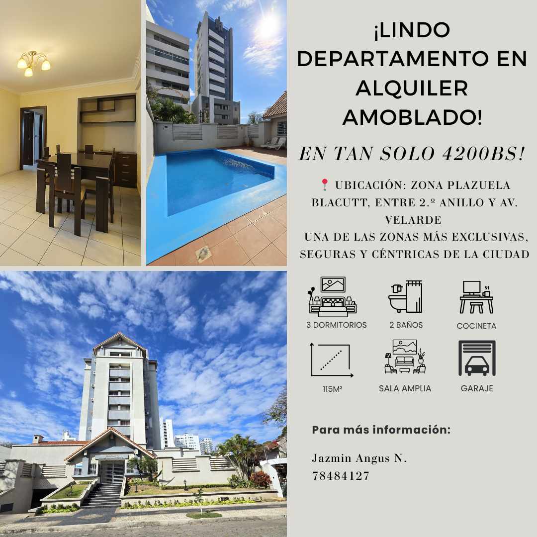 Departamento  Zona Plazuela Blacutt, entre 2.º anillo y Av. Velarde – Santa Cruz de la Sierra.
 Foto 16