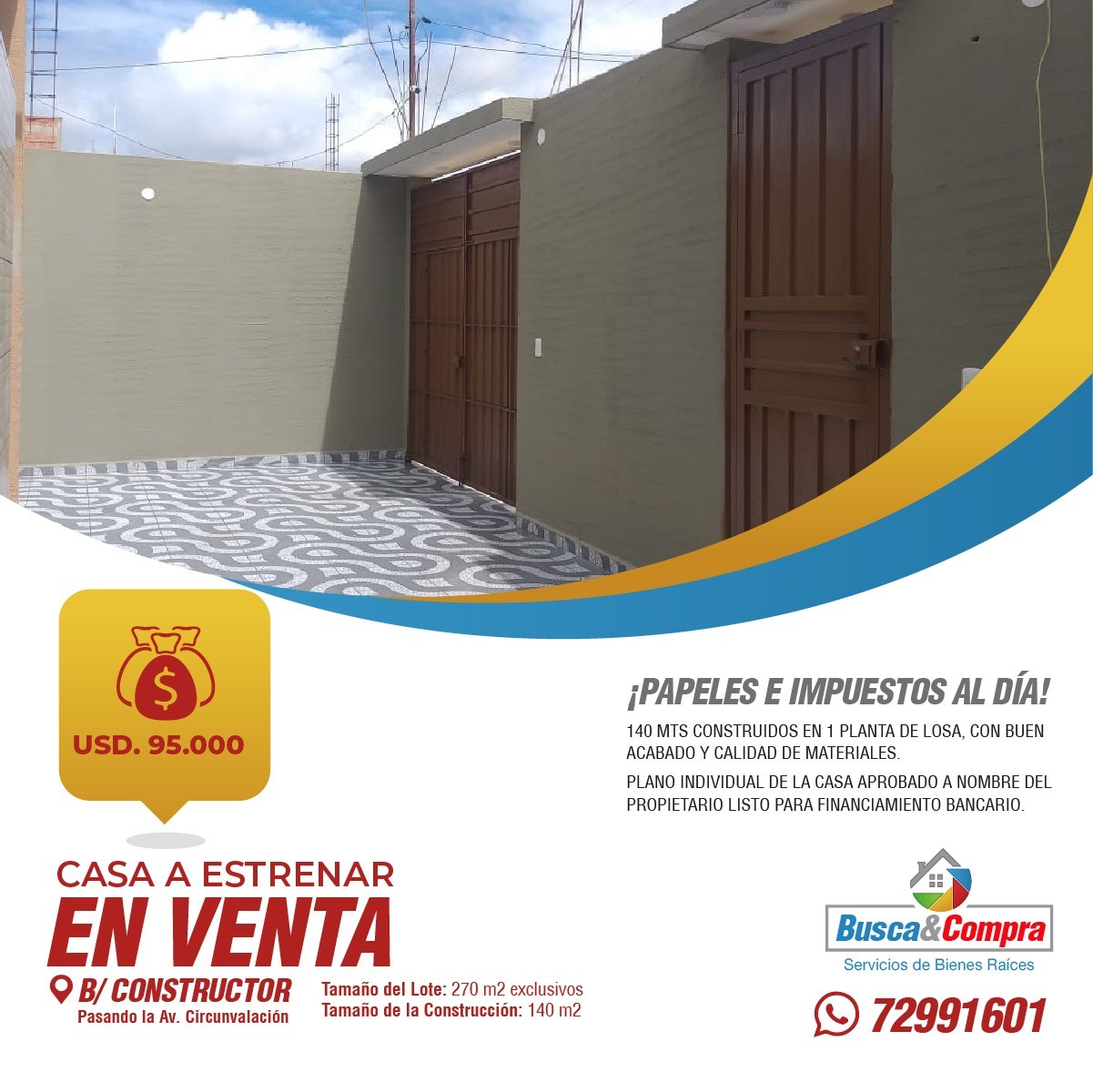 Casa en Barrio El Constructor en Tarija 3 dormitorios 2 baños 2 parqueos Foto 5