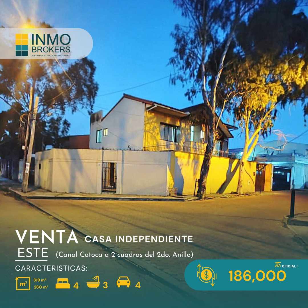 Casa en VentaZONA ESTE - AV. CANAL COTOCA
A 2 cuadras de la avenida 6 dormitorios 4 baños 3 parqueos Foto 1