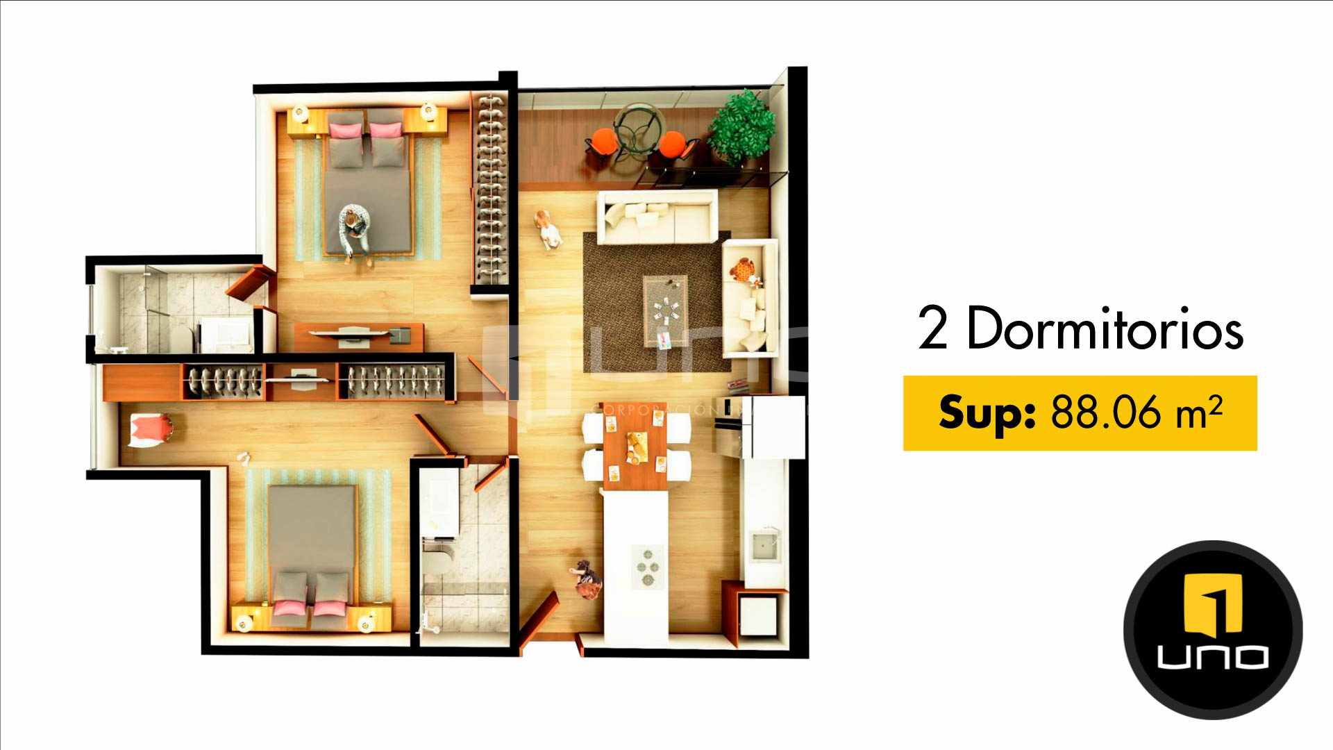 Departamento CONDADO PARK V - DEPARTAMENTOS EN PRE-VENTA DE 1 Y 2 DORMITORIOS Foto 14