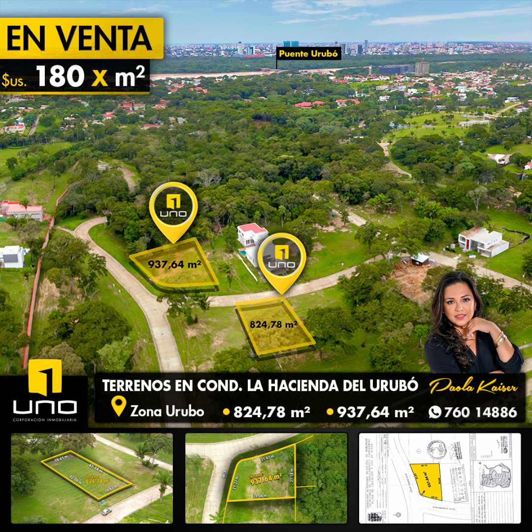 Terreno en VentaLote de terreno en venta Condominio La Hacienda del Urubo    Foto 1