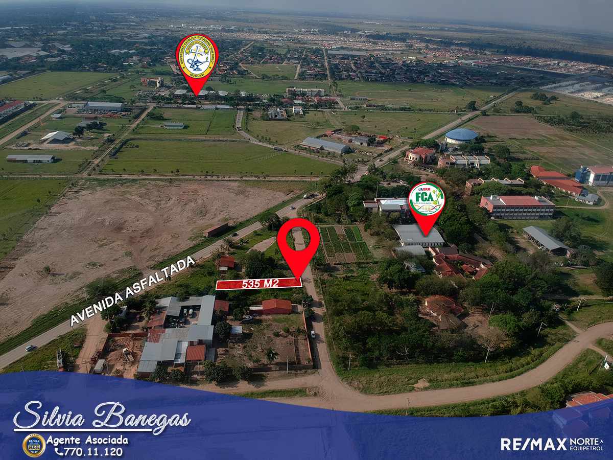 Terreno Zona Norte. Av. Banzer, entrando por La Chonta, pasando el Cond. Las Brisas y Triplex, a media cuadra de avenida asfaltada.Al frente del comedor de la Facultad de Ciencias Agrícolas UAGRM Foto 12