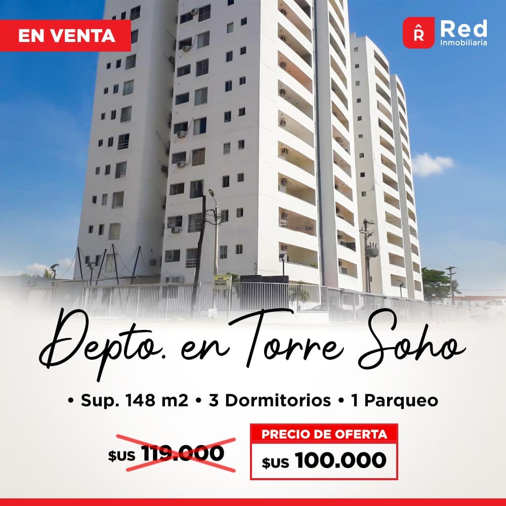 Departamento en Entre 4to y 5to anillo Norte en Santa Cruz de la Sierra 3 dormitorios 2 baños 1 parqueos Foto 1