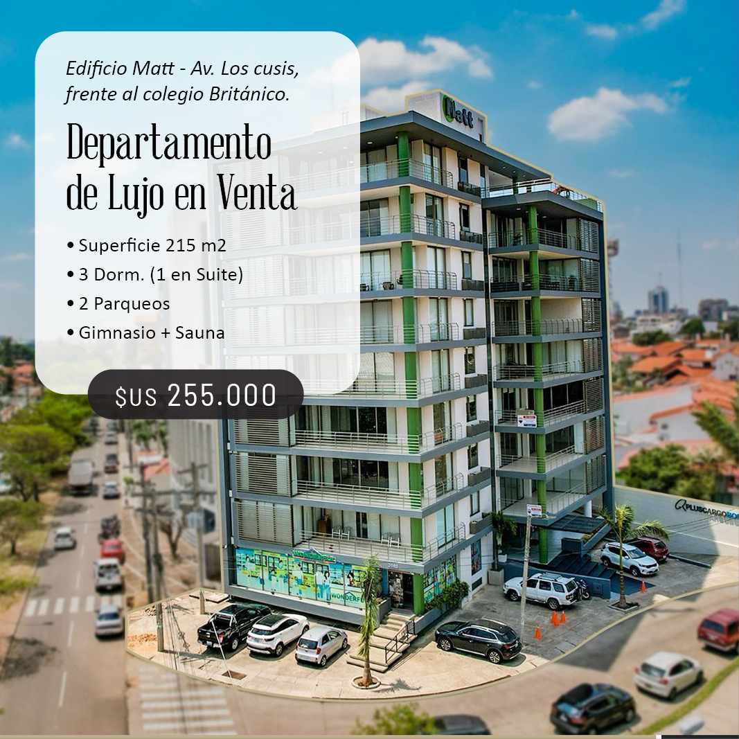 Departamento en VentaEdificio Matt zona los cusis Foto 1