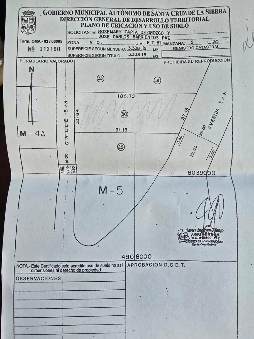 Terreno Terreno en Alquiler – Av. Juan Pablo II (detrás de Villa Toscana) Foto 5